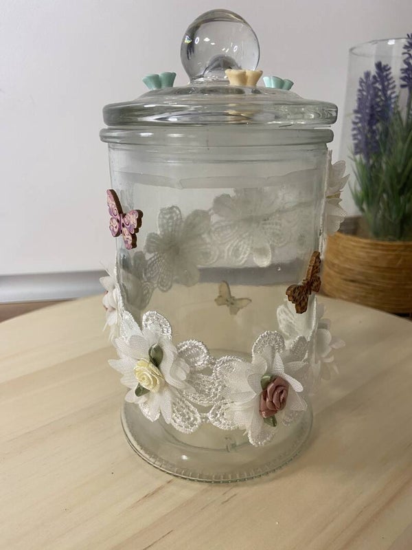 Bonbonnière en Verre Décorée