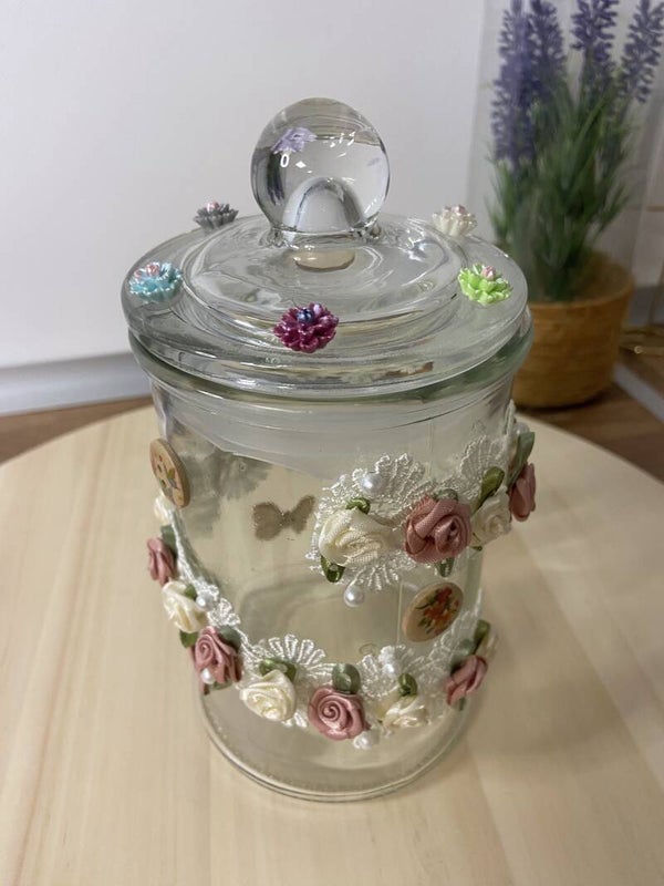 Bonbonnière en Verre Décorée