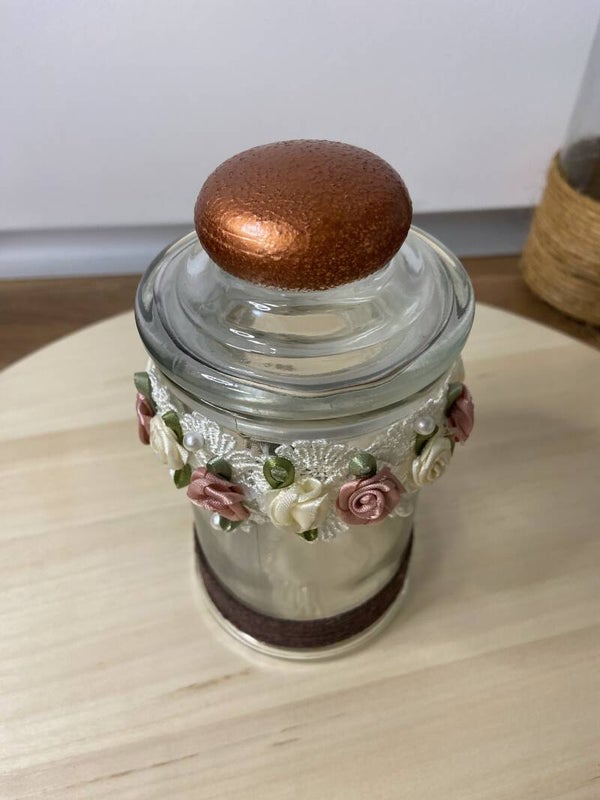 Bonbonnière en Verre Décorée
