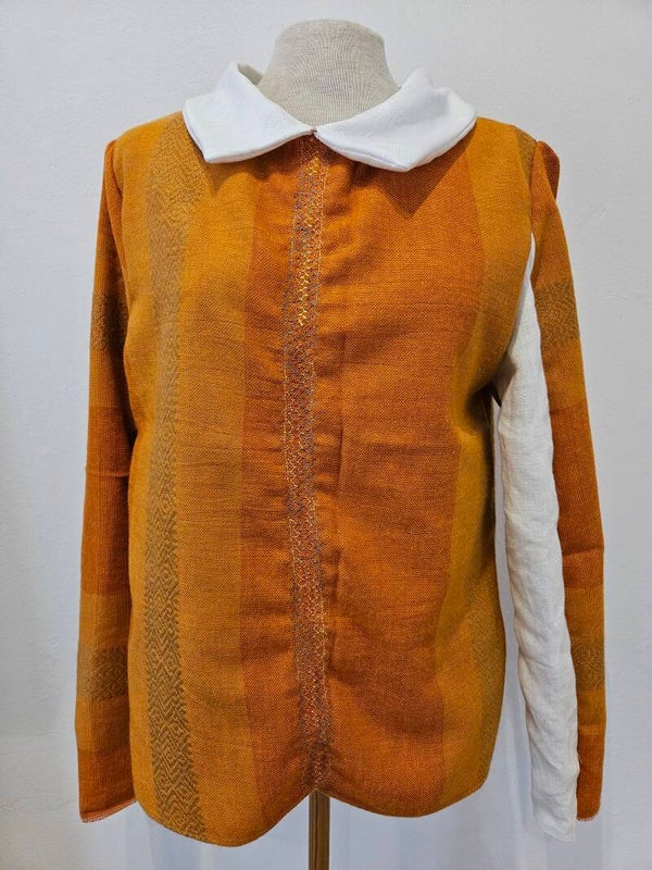 Orange Lang arm bluse