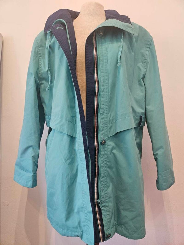 Turquoise windbreaker jakke