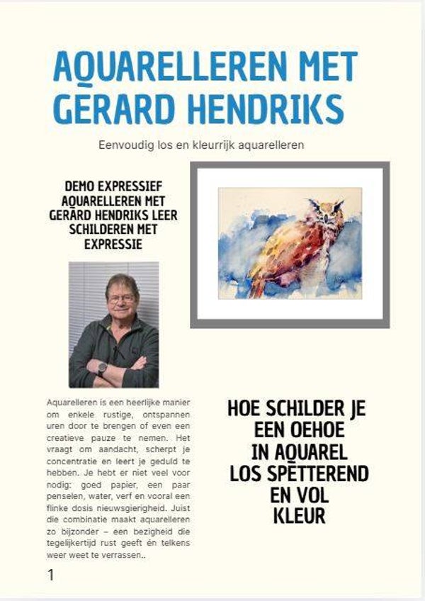 e-learning 'Hoe schilder je een Oehoe''