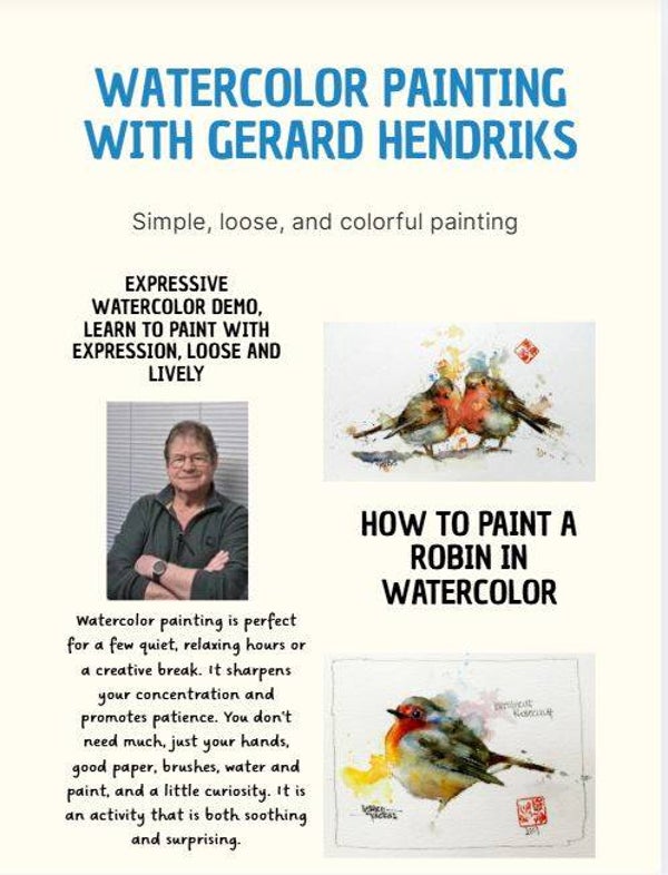 How to paint a Robin in watercolor