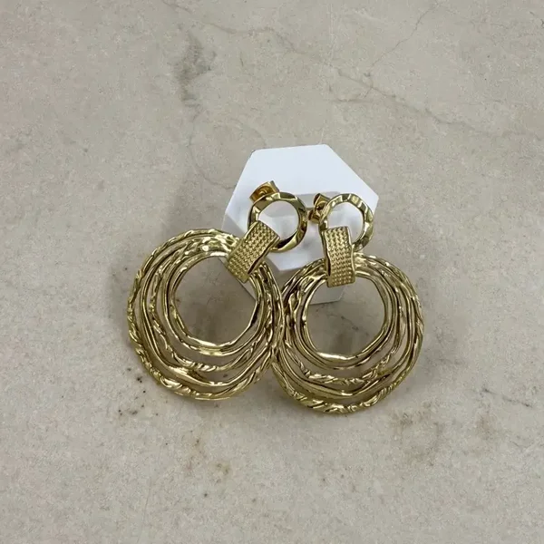 Elegante gouden cirkels oorbellen