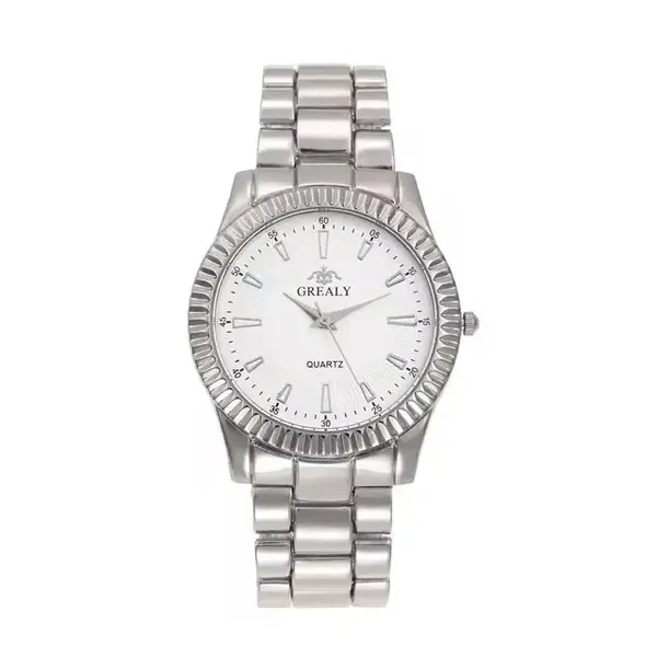 Horloge GREALY witte plaat