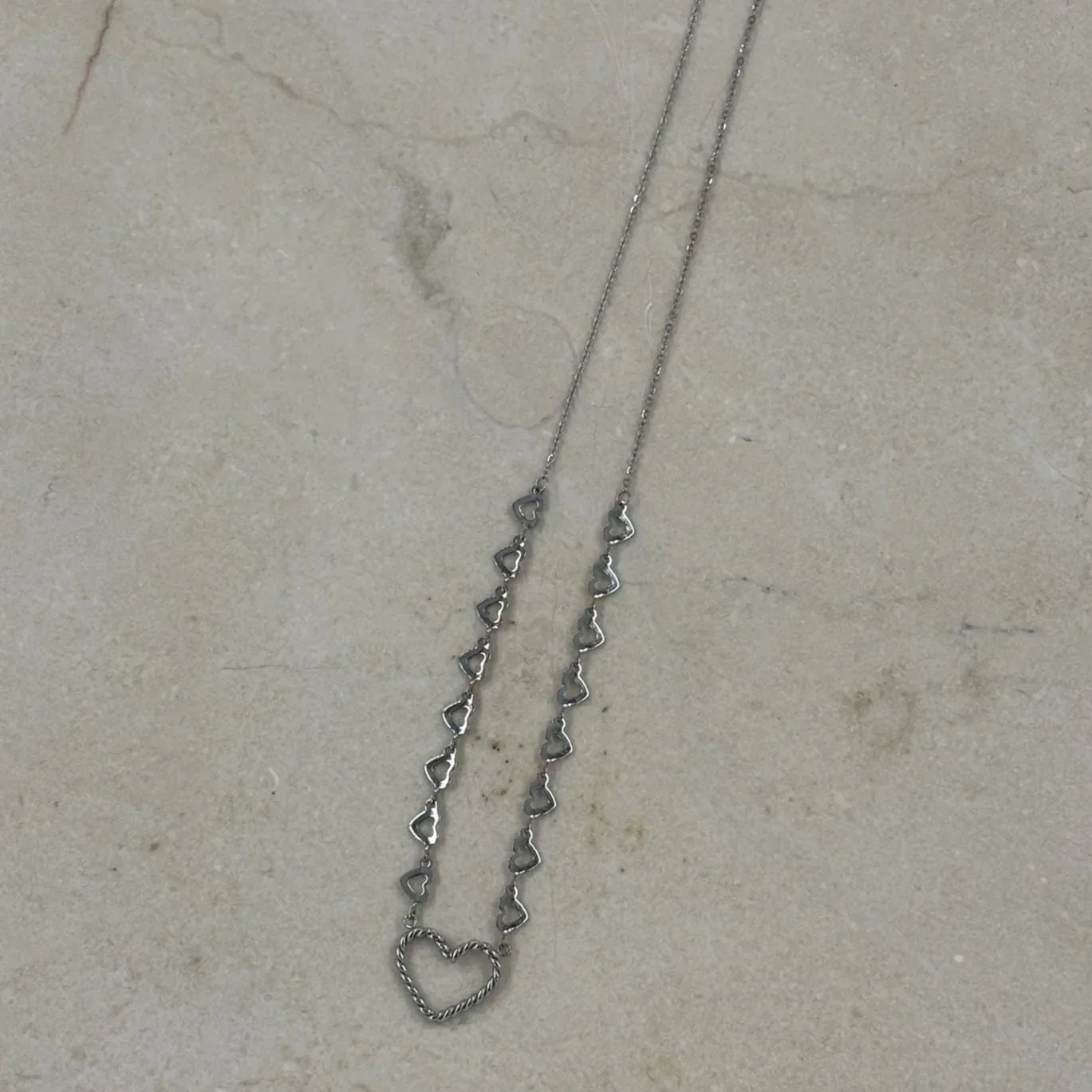 Ketting hart en minihartjes