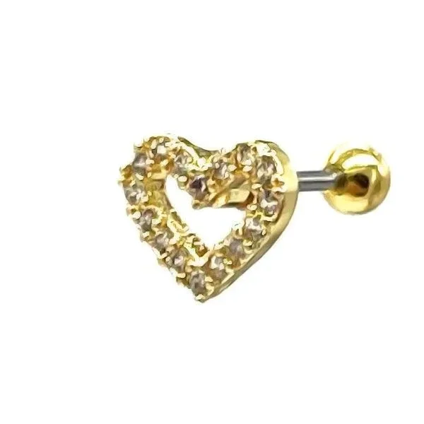 Oorpiercing open hart