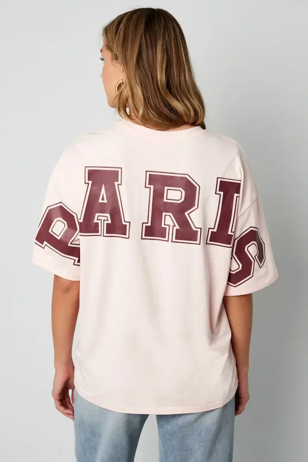 Paris licht roze t-shirt