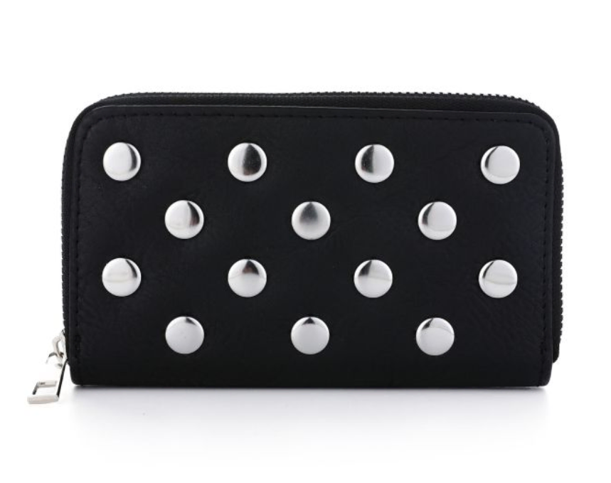 Portemonnee zilveren studs