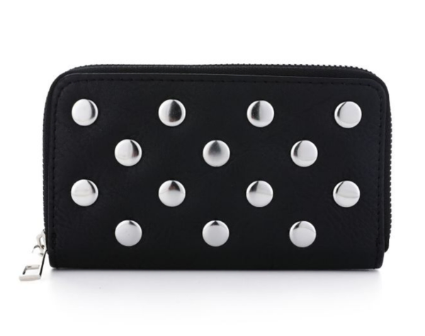Portemonnee zilveren studs