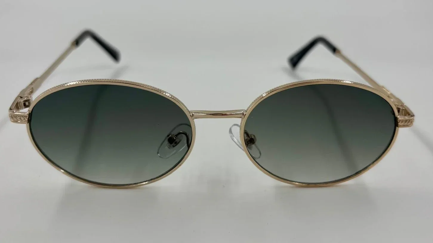 Zonnebril dun frame goud