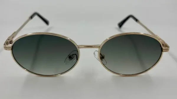 Zonnebril dun frame goud