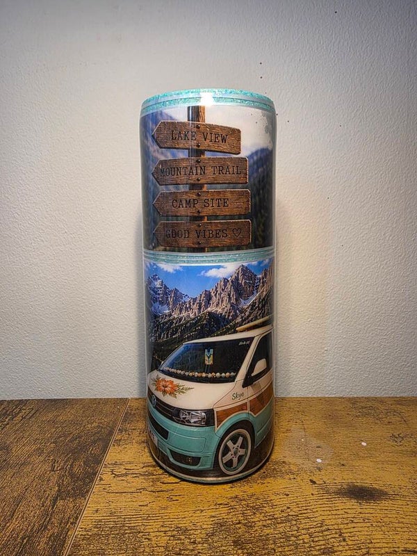 GLOW IN THE DARK! VW inspired 20oz skinny.
