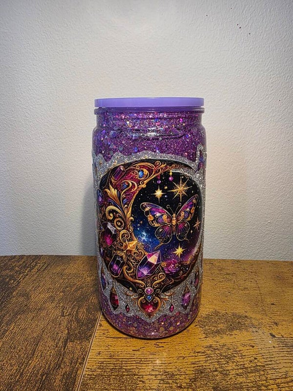 16oz snowglobe tumbler