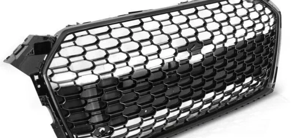 Audi A5 F5 Model 2016-2020 Gloss Black Honeycomb Debadged RS Style Grill
