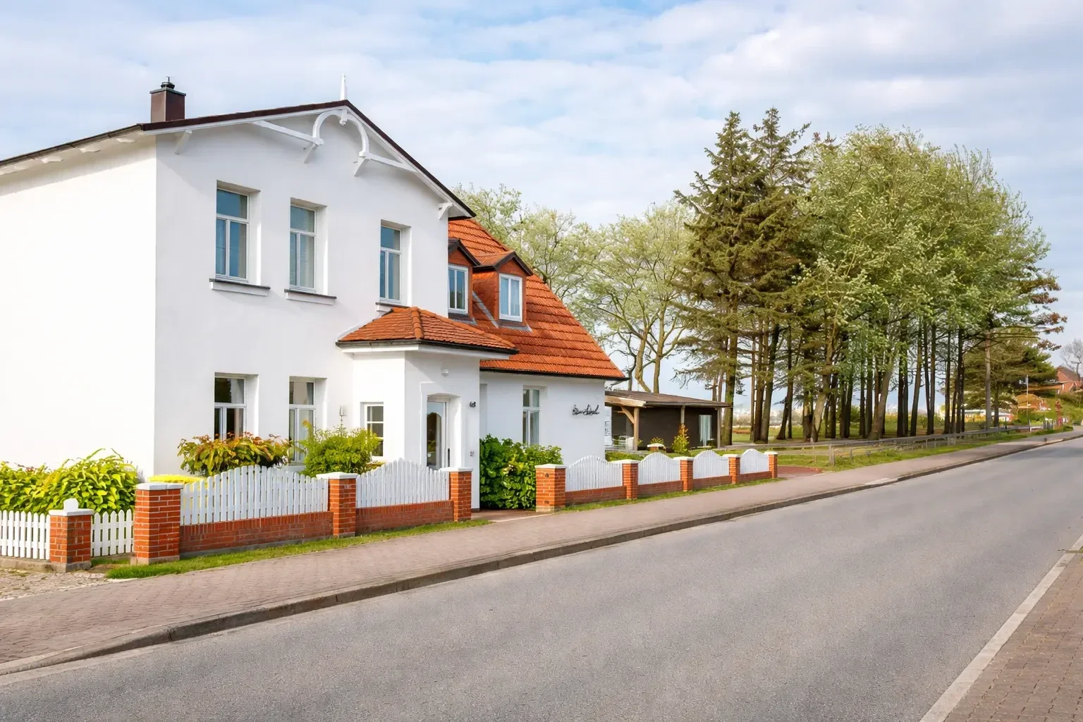 Außenansicht von Haus Martha auf Amrum mit zwei Ferienwohnungen in Wittdün