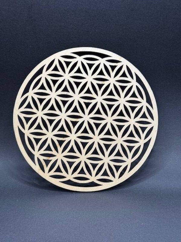 Fleur de vie en bois 15 cm