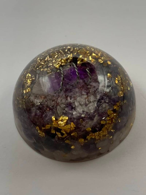 Orgonite dôme améthyste