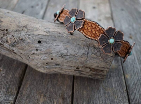 Rodeo Drive - Hondenhalsband - Flower Brons