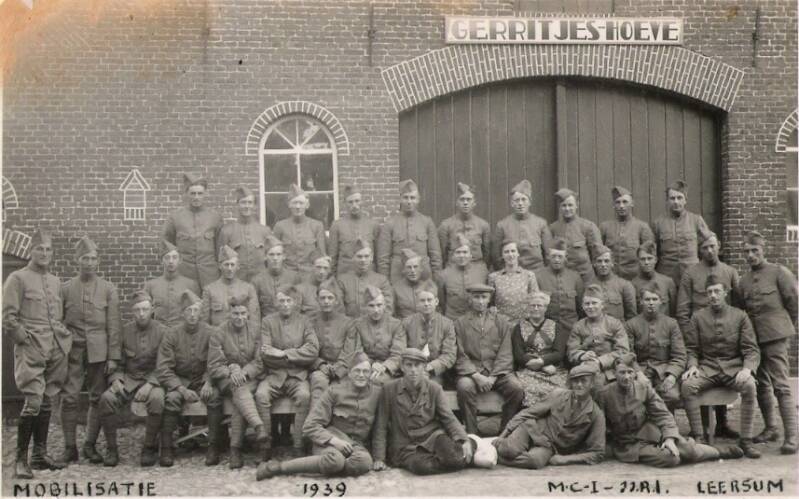 ingekwartierde militairen voor Gerritjeshoeve