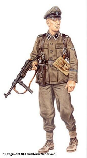 Nederlandse SS-er in uniform van Landstorm