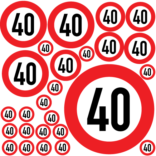 Nalepke za rojstni dan 40