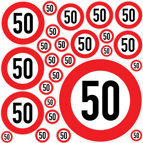 Nalepke za rojstni dan 50