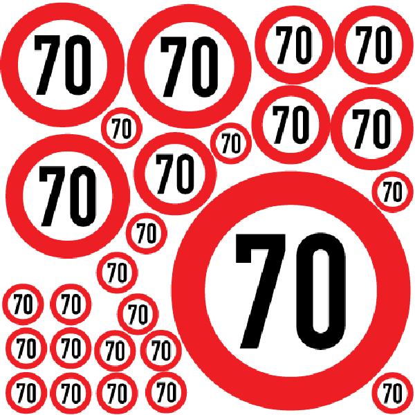 Nalepke za rojstni dan 70