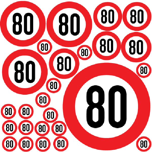 Nalepke za rojstni dan 80