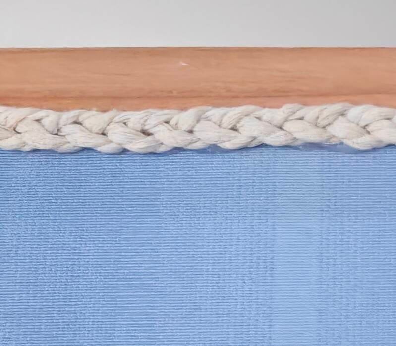 Zoom sur détails tresses macramé 