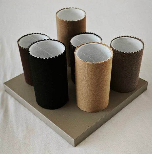 Organiseurs de bureau design en matériaux recyclés : nuances de marrons (N° C1)