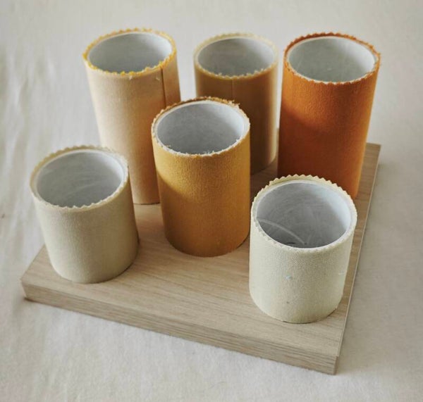 Organiseurs de bureau design en matériaux recyclés : nuances de beige orange (N° C2)