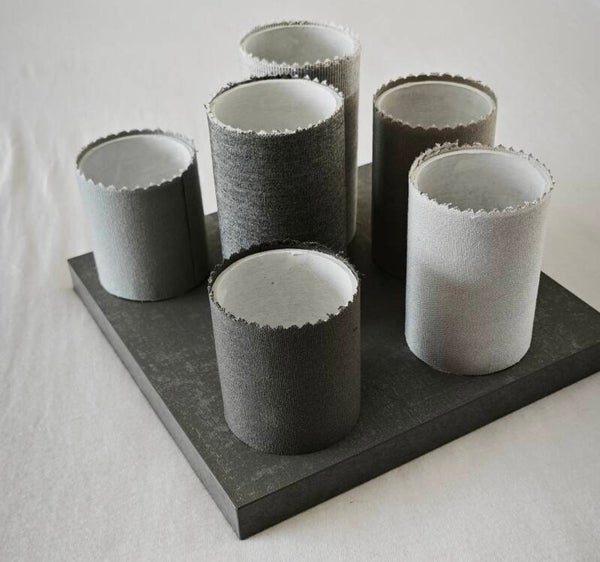 Organiseurs de bureau design en matériaux recyclés : nuances de gris (N° C9)