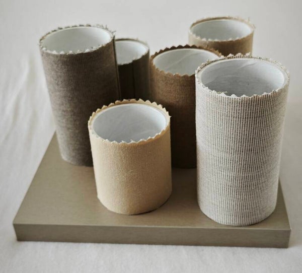 Organiseurs de bureau design en matériaux recyclés : nuances de gris beige (N° C10)