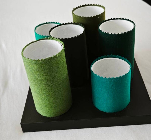 Organiseurs de bureau design en matériaux recyclés : nuances de vert (N° C11)