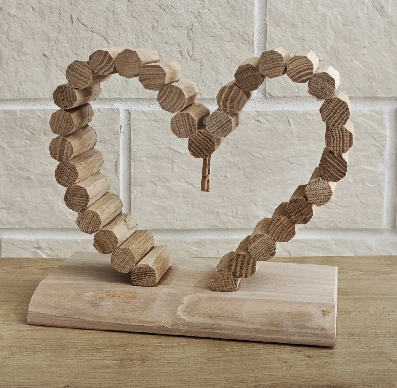 Cœur pour fête des mères ou des pères, décoratif en bois recyclé – Pièce artisanale CO1