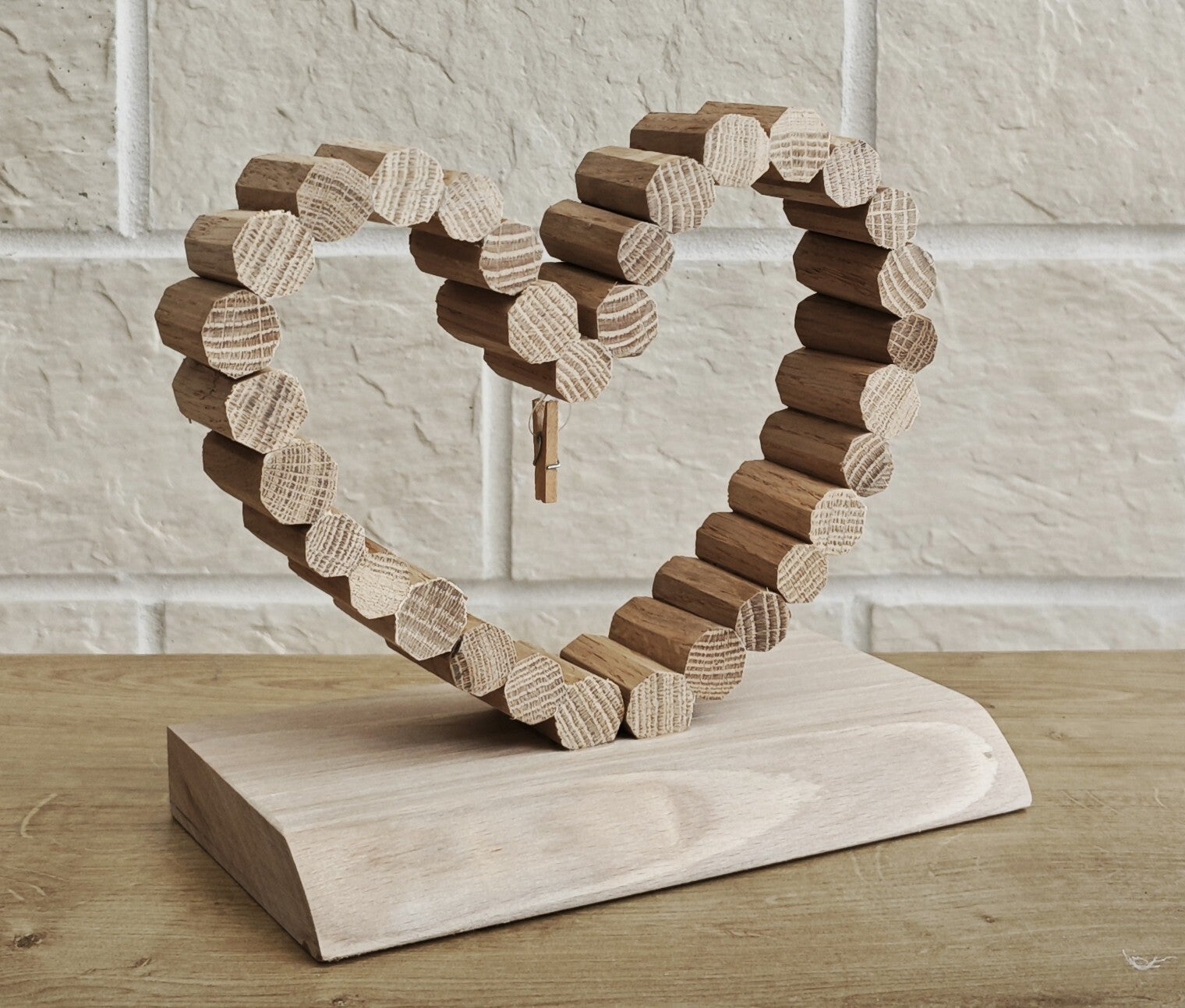 Cœur pour fête des mères ou des pères, décoratif en bois recyclé – Pièce artisanale  C02