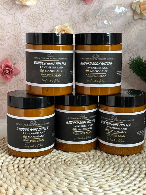WHIPPED BODY BUTTER LAVENDER AND SNE MANOGANY FOR MAN