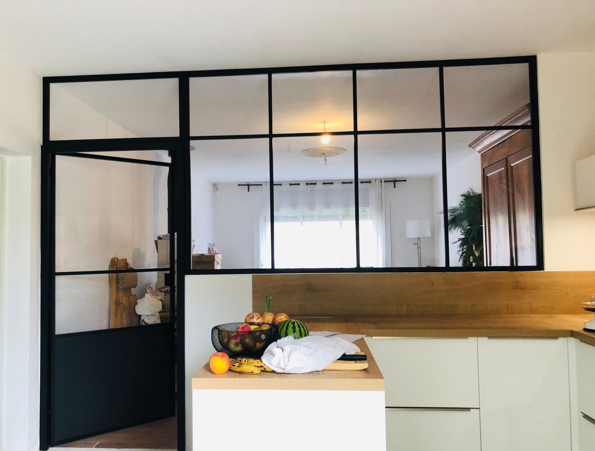 Porte intérieur style verrière en rénovation à Montauban 