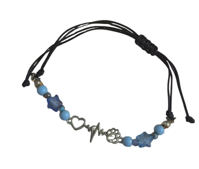 touwtjes armband met bedel