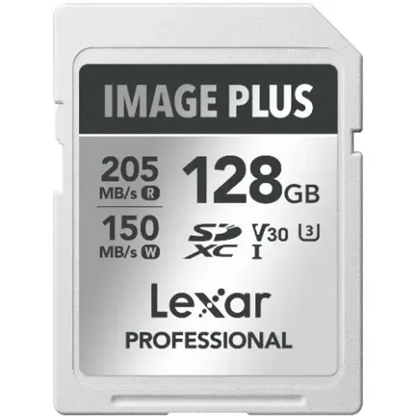Lexar Image Plus 128GB SDXC UHS-I V30 - R205/W150 MB/s