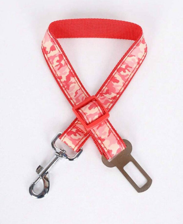 Dog seat belt - Red camo