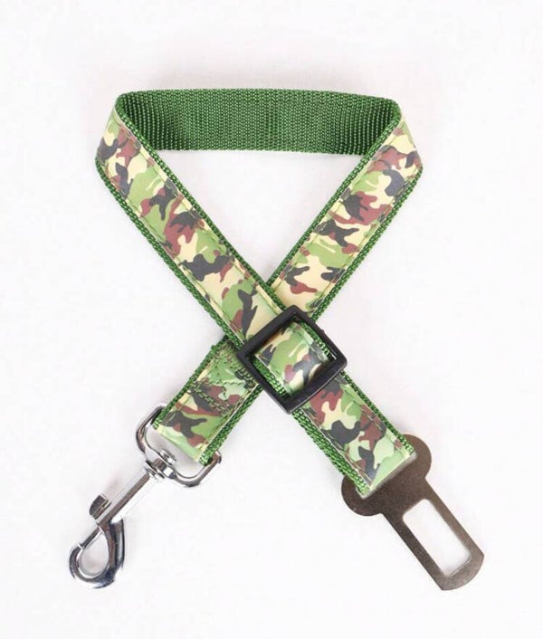 Dog seat belt - Green camo