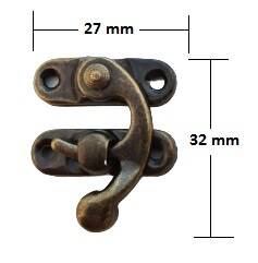 Μεταλλικό κούμπωμα για κουτί αντικέ 27x32