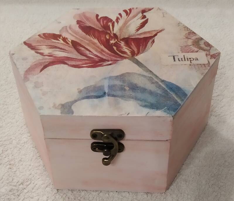 Eξάγωνο κουτί αποθήκευσης "Τουλίπα"