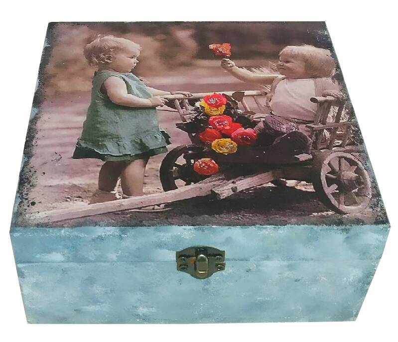 Ξύλινο κουτί αποθήκευσης "Παιδάκια"