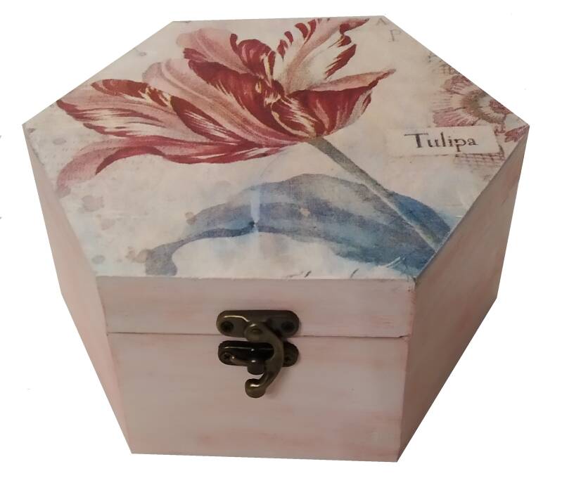 Eξάγωνο κουτί αποθήκευσης "Τουλίπα"