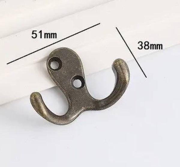 Κρεμάστρα τοίχου με διπλό γάντζο αντικέ