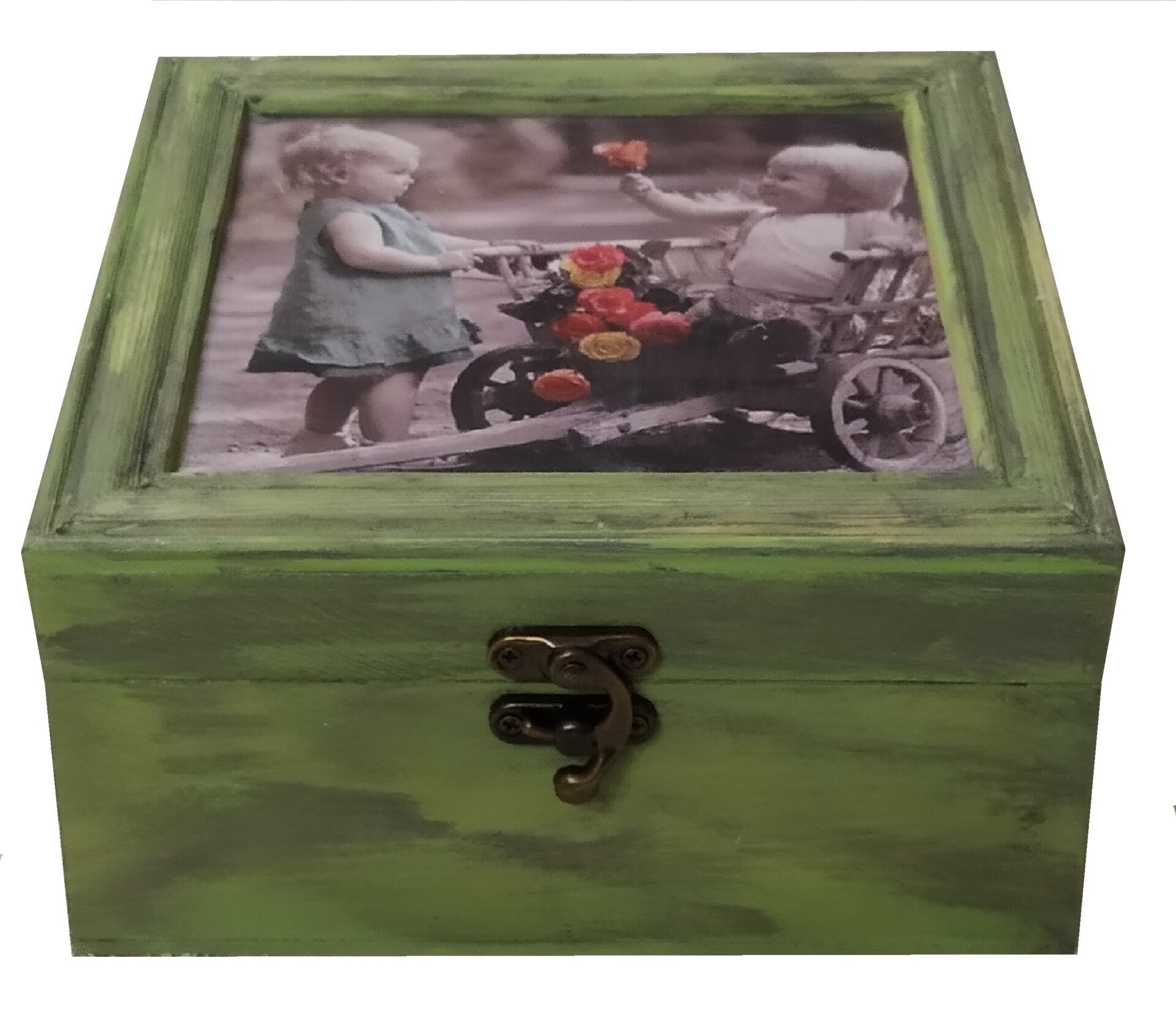 Ξύλινο κουτί αποθήκευσης με χώρισμα