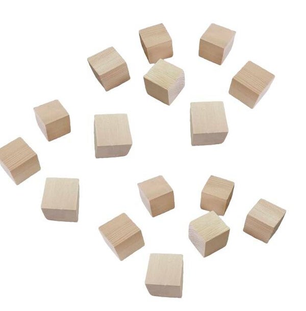 Ξύλινοι κύβοι τουβλάκια 4,5x4,5x4,5cm